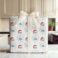 Doctor Santa Gift Wrap, Lab Coat Santa Wrapping Paper, Science Holiday Paper, Medical Gift Wrap, Secret Santa Christmas Holiday Present Wrap