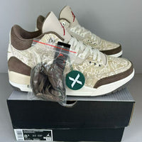 Low Top Sneakers, Beige Brown Colorway, Lace Up Design, Casual Gift for Sneaker Fans