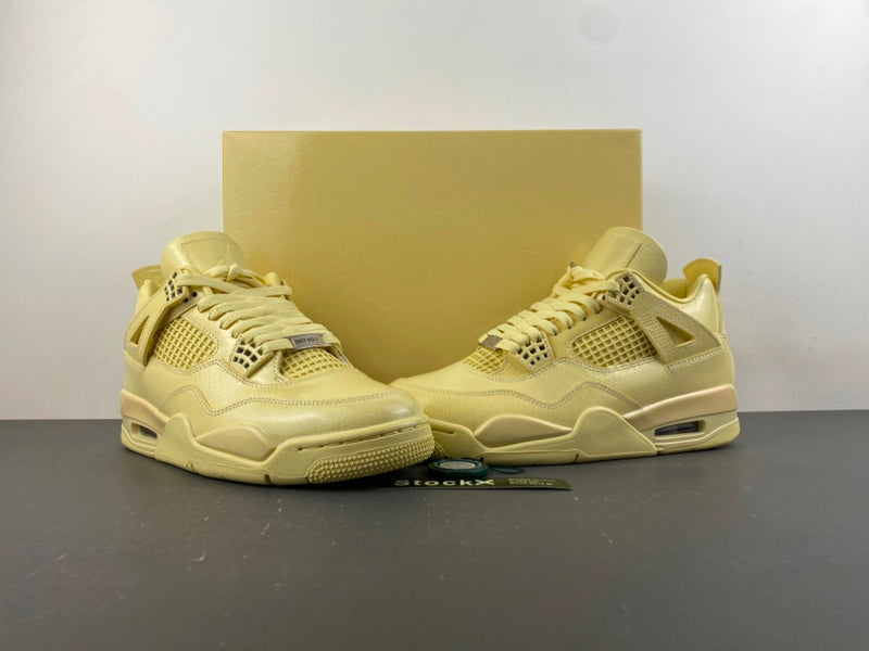 Retro Mid Top Sneakers, Yellow Colorway, Lace Up Design, Casual Gift for Sneaker Fans