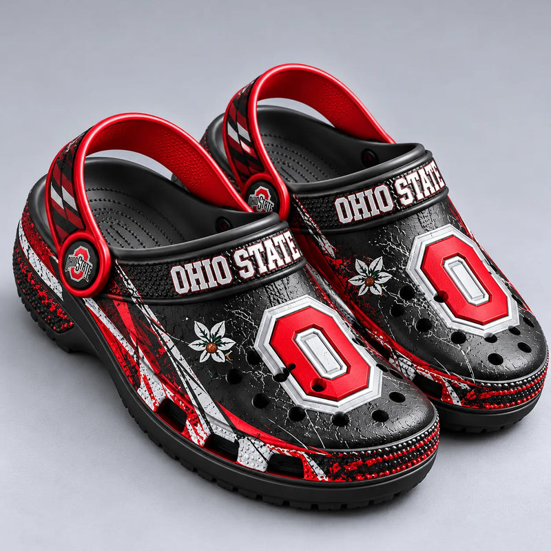OSU Scarlet Study - Block O, Grit and Graphic Contrast