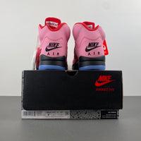Low Top Sneakers, Pink Colorway, Leather Footwear, Lace Up Design, Casual Gift for Sneaker Fans