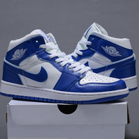 Sneakers, Blue White Colorway, Lace Up Design, Casual Gift for Sneaker Fans