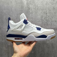 Mid Top Sneakers, Blue Colorway, Lace Up Design, Casual Gift for Sneaker Fans
