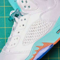 Sneakers, White Orange Colorway, Lace Up Design, Casual Gift for Sneaker Fans