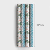 Coastal Holiday Wrapping Paper, Tropical Beach Christmas Wrapping Paper, Watercolor Beach Gift Wrap, Tropical Xmas Holiday Wrapping Paper