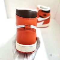 High Top Sneakers, Orange Colorway, Lace Up Design, Casual Gift for Sneaker Fans