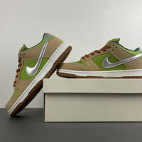 Low Top Sneakers, Green Colorway, Lace Up Design, Casual Gift for Sneaker Fans