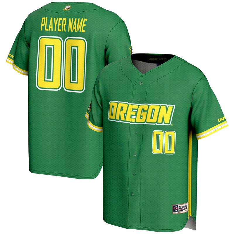 Oregon Ducks NIL Pick-A-Player Lightweight Baseball Jersey - Green