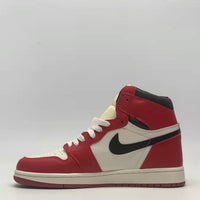 Sneakers, Red Cream Colorway, Lace Up Design, Casual Gift for Sneaker Fans