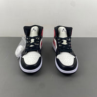 Mid Top Sneakers, White Black Red Colorway, Lace Up Design, Casual Gift for Sneaker Fans