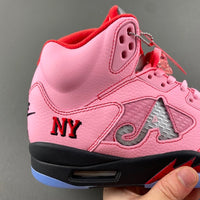 Low Top Sneakers, Pink Colorway, Leather Footwear, Lace Up Design, Casual Gift for Sneaker Fans