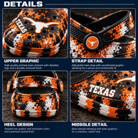 TEX Splatter - Burnt Orange Longhorn Statement Clogs