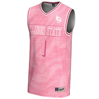 #1 Illinois State Redbirds Lightweight Basketball Fashion Jersey - Pink