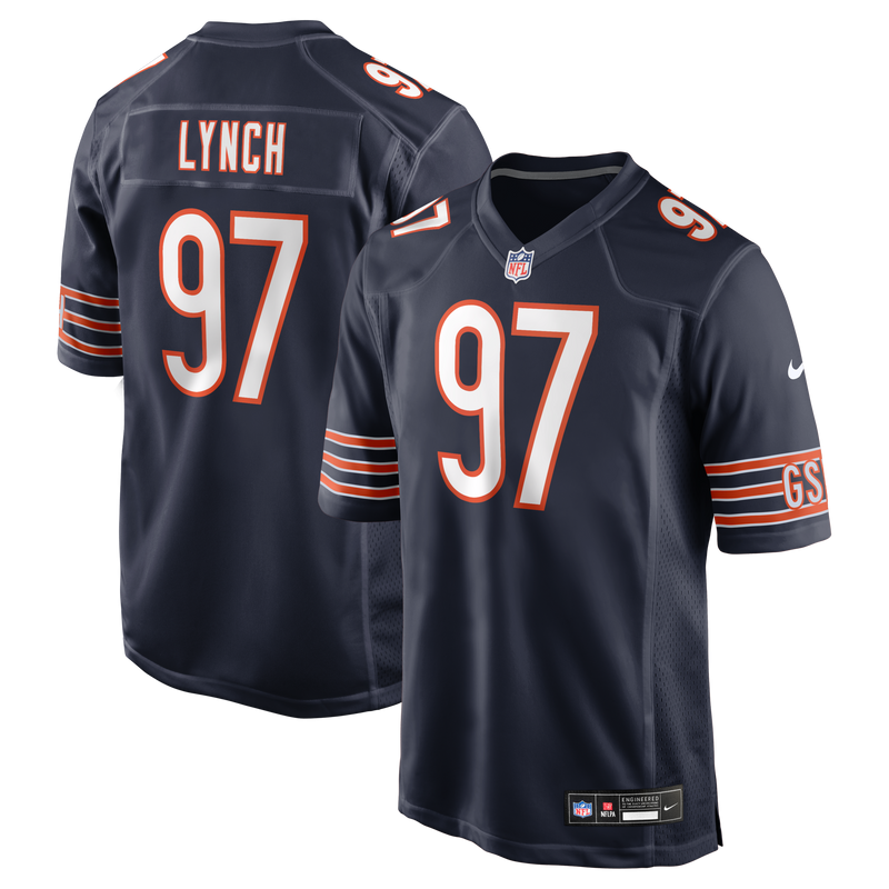 Chicago Bears James Lynch Navy Team Game Jersey
