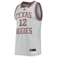 #12 Texas A&M Aggies Reverse Retro Jersey - Gray