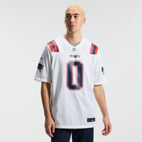 New England Patriots Christian Gonzalez White Game Jersey