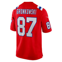 New England Patriots Rob Gronkowski Red Alternate Retired Player Game Jersey