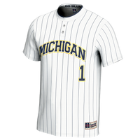 #1 Michigan Wolverines Lightweight Softball Jersey - White