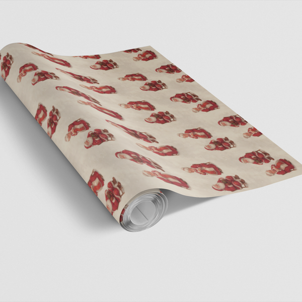 Mr and Mrs Claus Christmas Gift Wrap, Vintage Santa Wrapping Paper, Retro Holiday Wrapping Paper, Nostalgic Xmas Present Wrap