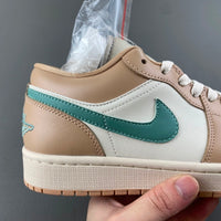 Low Top Sneakers, White Green Colorway, Lace Up Design, Casual Gift for Sneaker Fans