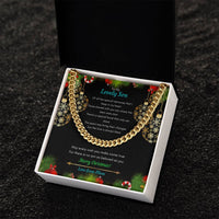 Holiday Present from Mom, Christmas Present for Son Cuban Link Chain Necklace, Mens Cuban Link Chain, Son Christmas Jewelry, Steel Chain Necklace