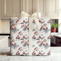 Whimsical Christmas Gift Wrap, Santa Playing Cards Wrapping Paper, Holiday Present Paper, Festive Xmas Wrapping Paper Roll, Winter Gift Wrap