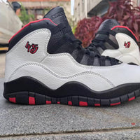 High Top Sneakers, White Black Red Colorway, Lace Up Design, Casual Gift for Sneaker Fans