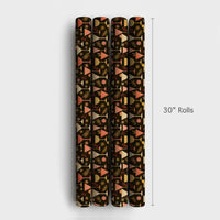 Winter Martini Party Gift Wrap, Holiday Cocktail Wrapping Paper, Dark Aesthetic Drinks Wrapping Paper, New Year Christmas Wrapping Paper