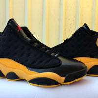 Sneakers, Black Yellow Colorway, Lace Up Design, Casual Gift for Sneaker Fans