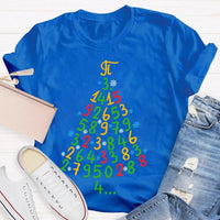 Festive Math Teacher T-Shirt, Christmas Tree Mathematics Shirt, Holiday Math Graphic Tee, Christmas School Shirt, Present for Math Students