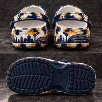 MIL Skyline Splatter - Ballpark Blue and Gold Clogs