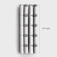 Coffee Gingerbread Gift Wrap, Dapper Gingerbread Man Wrapping Paper, Preppy Christmas Wrapping Paper, Whimsical Holiday Wrapping Paper Roll