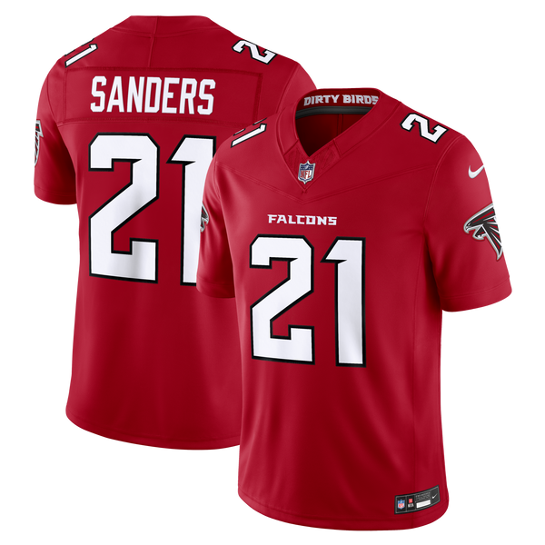 Atlanta Falcons Deion Sanders Red Team Stitched Retired Limited Jersey