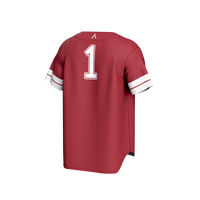 #1 Arkansas Razorbacks Lightweight Collegiate Baseball Fashion Jersey - Cardinal
