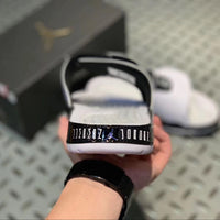 Retro Slides, White Black Colorway, Slip On Design, Casual Gift for Shoe Lovers