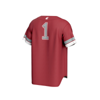 #1 Washington State Cougars Lightweight Collegiate Baseball Fashion Jersey - Crimson