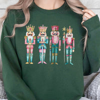 Watercolor Holiday Nutcracker Crewneck, Nutcracker Christmas Sweatshirt, Pastel Christmas Soldier Sweater, Festive Winter Sweatshirt