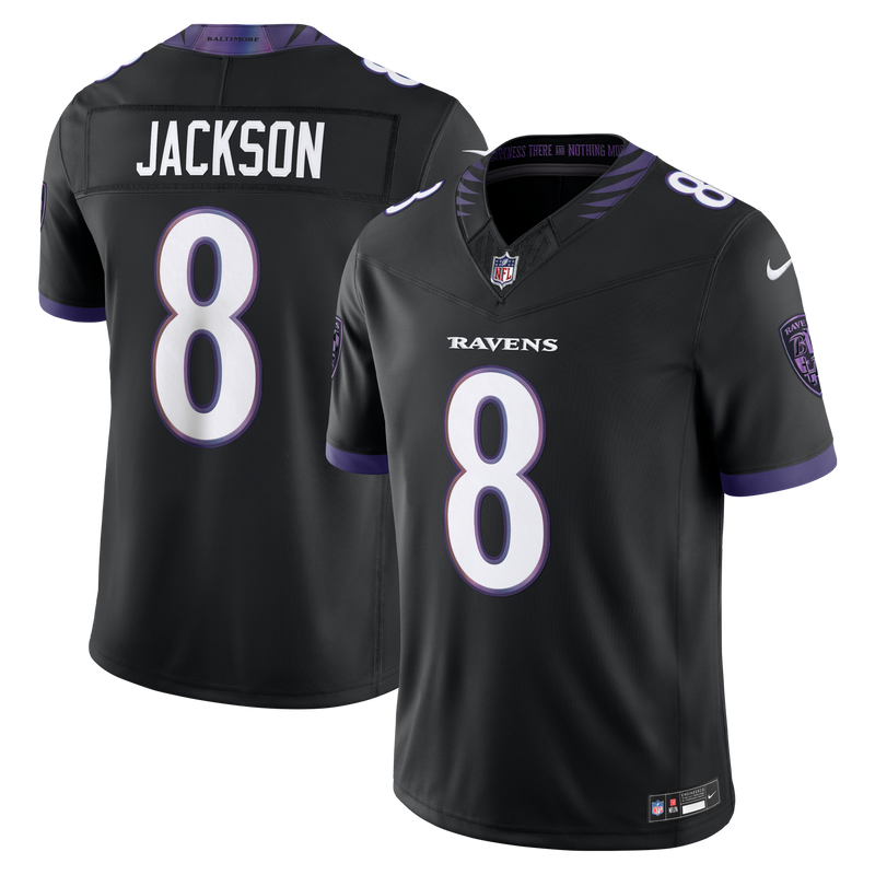 Baltimore Ravens Lamar Jackson Black Alternate Alternate Stitched Limited Jersey