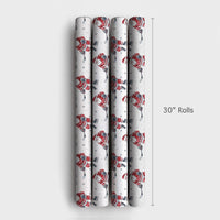 Christmas Sports Gift Wrap, Hockey Santa Wrapping Paper, Ice Hockey Player Santa Wrap, Holiday Gift Wrapping Paper, Xmas Present Wrap