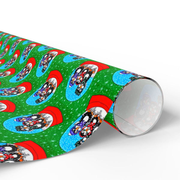 Snow Globe Holiday Gift Wrap, Monster Truck Christmas Wrapping Paper, Festive Big Truck Wrapping Paper Roll, Boys Xmas Presen