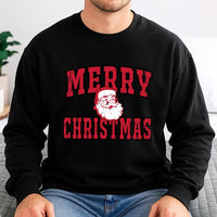 Retro Santa Graphic Sweatshirt, Merry Christmas Santa Sweatshirt, Distressed Santa Claus Sweatshirt, Vintage Holiday Crewneck, Xmas Present
