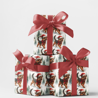 Snowy Pine Winter Dog Gift Wrap, Border Terrier Christmas Wrapping Paper, Canine Breed Present Paper, Dog Lover Xmas Wrapping Paper