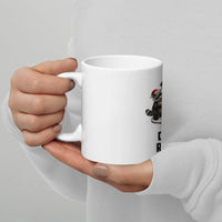 Adorable Raccoon in Santa Hat Coffee Mug, Raccoon Christmas Mug, Holiday Animal Lover Cup, Festive Winter Ceramic Mug Present