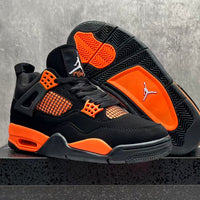 Mid Top Sneakers, Orange Colorway, Lace Up Design, Casual Gift for Sneaker Fans
