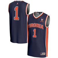 #1 Virginia Cavaliers Lightweight Basketball Jersey - Navy