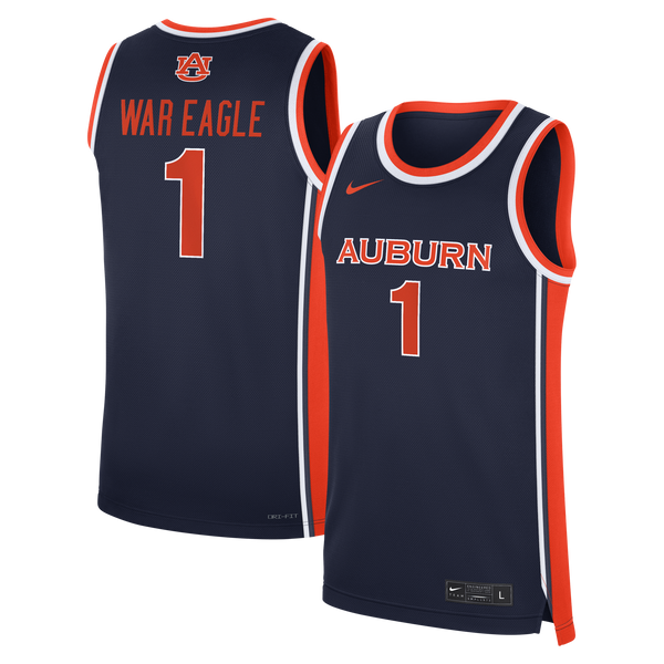 Navy Auburn Tigers #1 Road War Eagle Replica Basketball Jersey