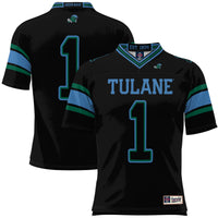 #1 Tulane Green Wave Football Jersey - Black
