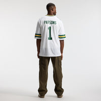 Green Bay Packers Micah Parsons White Game Player Jersey