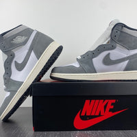 High Top Sneakers, Gray Black Colorway, Leather Footwear, Lace Up Design, Casual Gift for Sneaker Fans