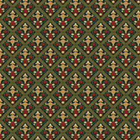 Red Poinsettia Holiday Gift Wrap Roll, Regal Gold Emblem Christmas Wrapping Paper, Vintage Green Floral Present Paper
